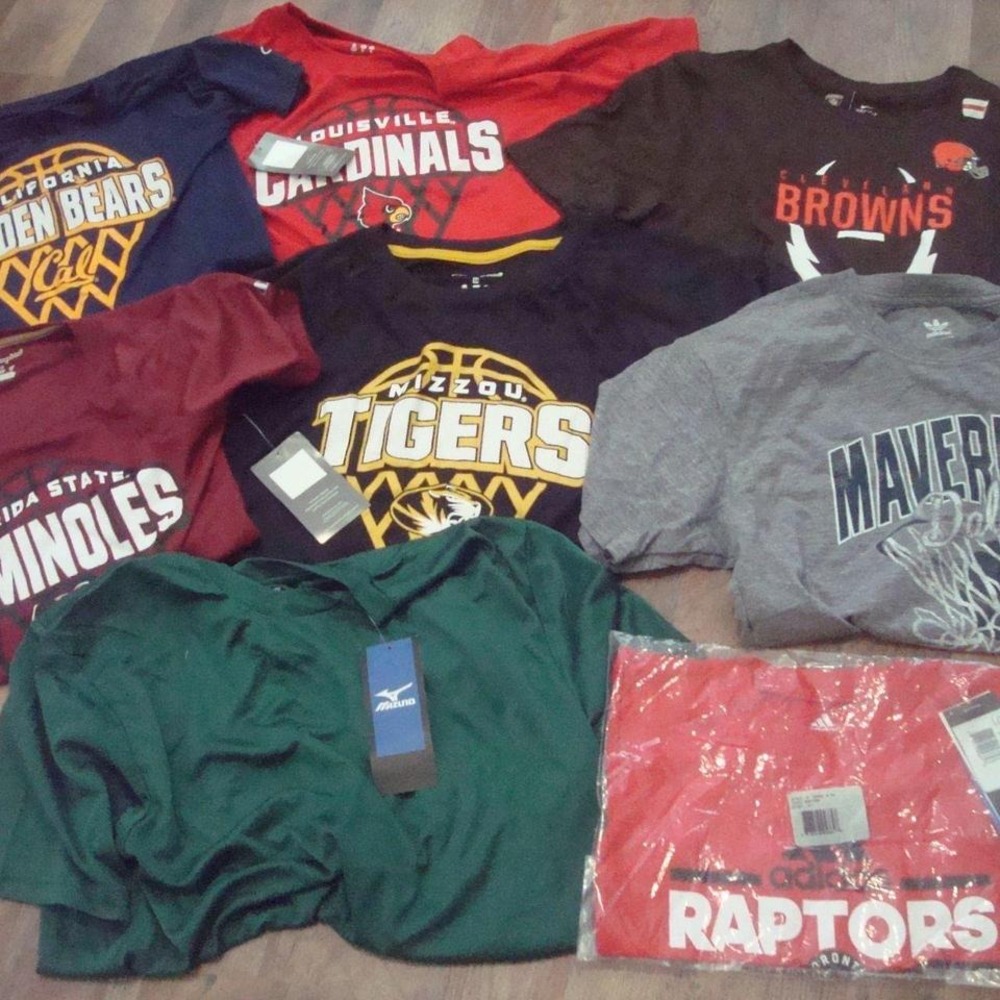 8 NEW SHIRT‎ LOT BUNDLE BOYS YOUTH NCAA NBA NFL SHIRT VINTAGE NEW 00S Y2K